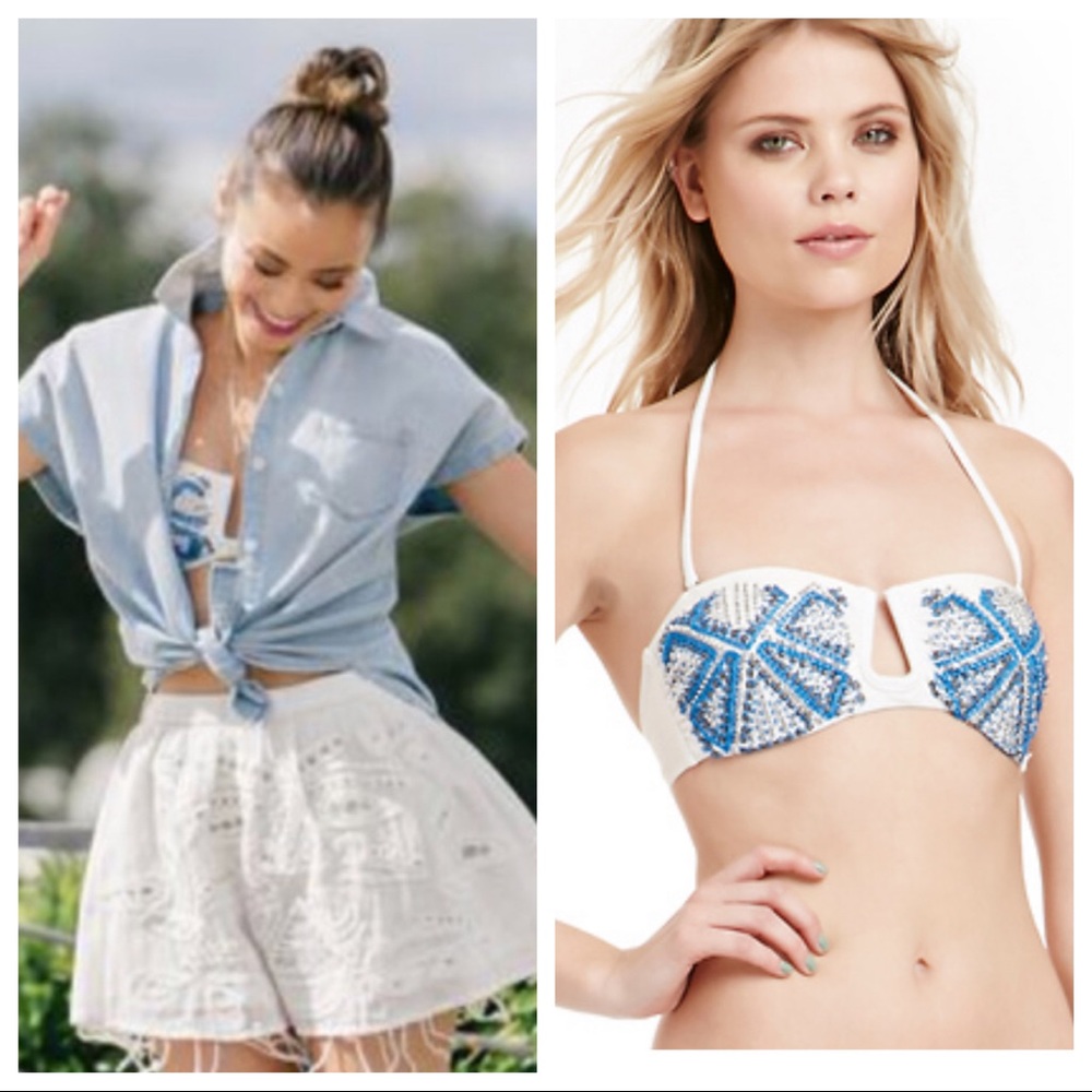 NWT! Amuse Society VIDA MOROCCAN BANDEAU BIKINI top